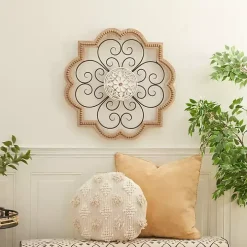 Brown Wood and Metal Farmhouse Wall Plaque