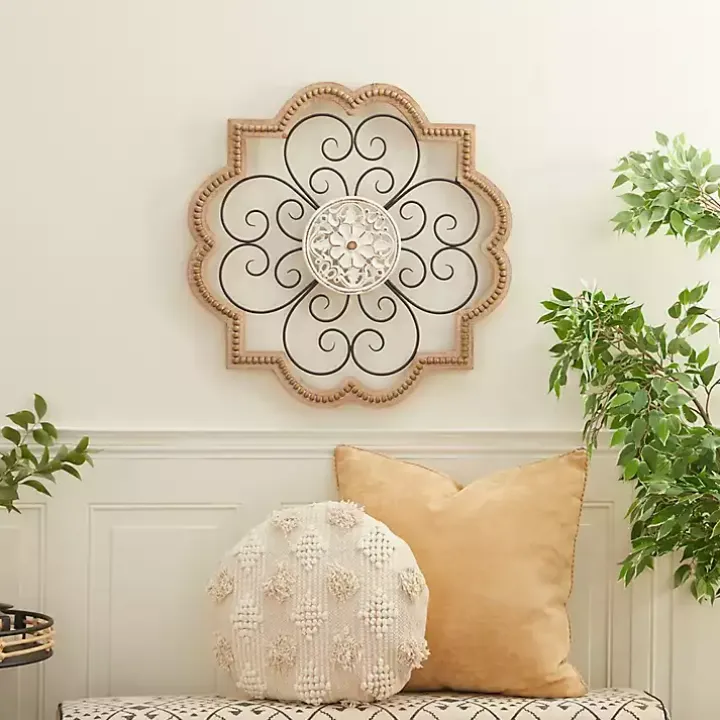 Brown Wood and Metal Farmhouse Wall Plaque