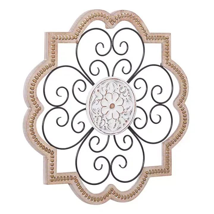 Brown Wood and Metal Farmhouse Wall Plaque