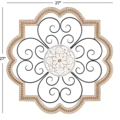 Brown Wood and Metal Farmhouse Wall Plaque