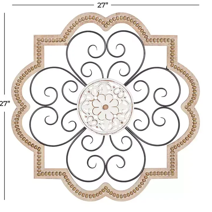 Brown Wood and Metal Farmhouse Wall Plaque