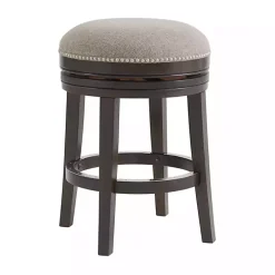Brown Wood Backless Swivel 2-pc. Counter Stool Set