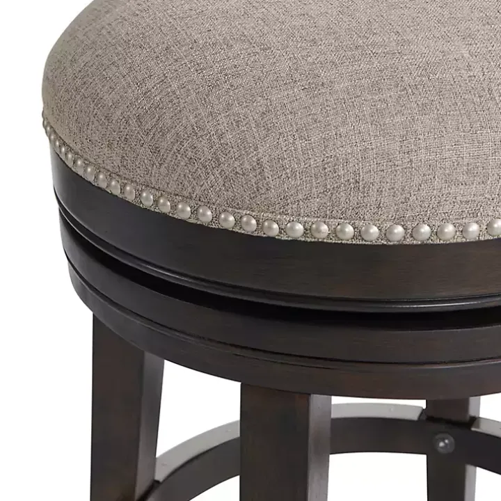 Brown Wood Backless Swivel 2-pc. Counter Stool Set