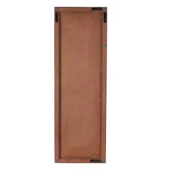 Brown Wood Geometric Block Wall Plaque, 16x48 in.