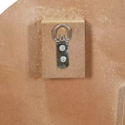 Brown Wood Geometric Layered Shapes Wall Plaque