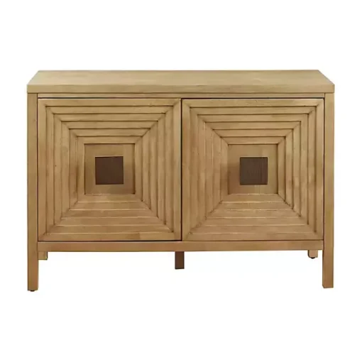 Brown Wood Layered Doors Cabinet