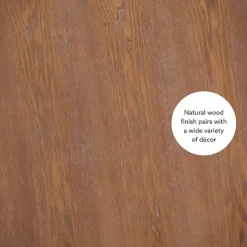 Brown Wood Round Base Side Table