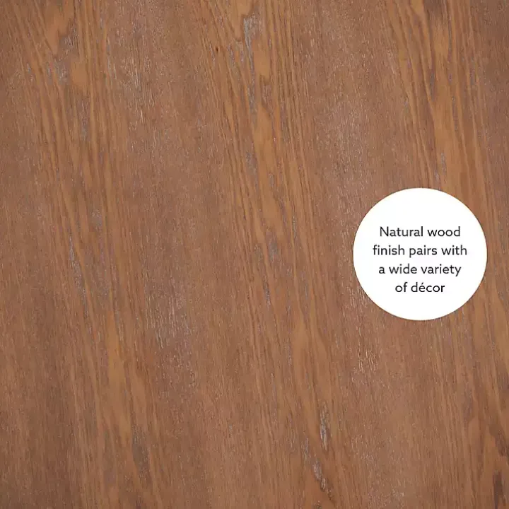 Brown Wood Round Base Side Table