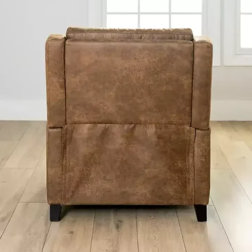 Brown Wyatt Faux Leather Recliner