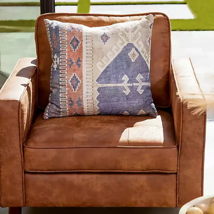Brown Wyatt Faux Leather Armchair