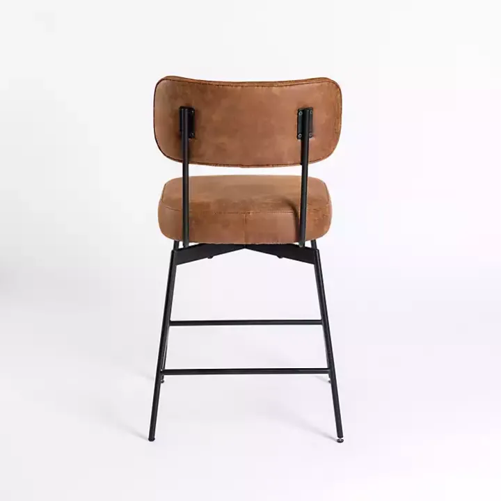 Brown Wyatt Swivel Counter Stools, Set of 2