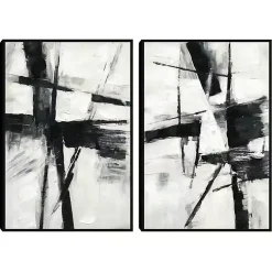 Brushed Away Framed Canvas Art Prints, Set of 2