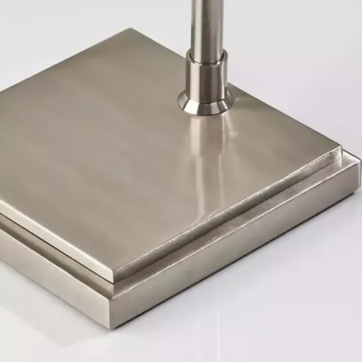 Brushed Silver Adjustable Arm Floor Lamp