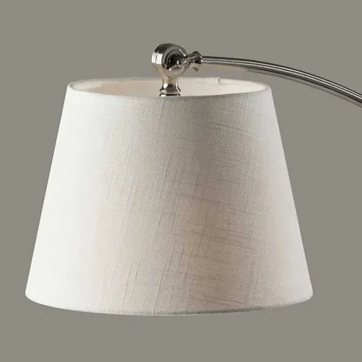 Brushed Silver Adjustable Arm Floor Lamp