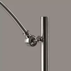 Brushed Silver Adjustable Arm Floor Lamp