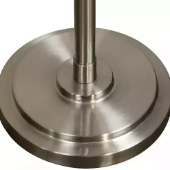 Brushed Steel Adjustable Swing Arm Floor Lamp