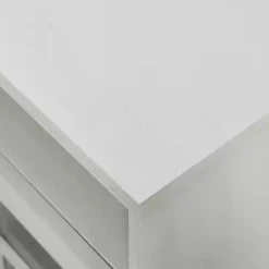 Brushed White Window Pane TV Stand
