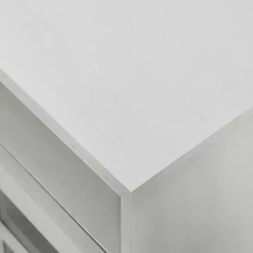 Brushed White Window Pane TV Stand