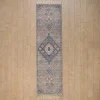 Bylas Navy Medallion Runner, 2x7