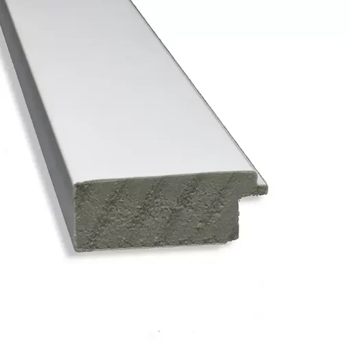 Cabinet White Narrow Frame Beveled Mirror