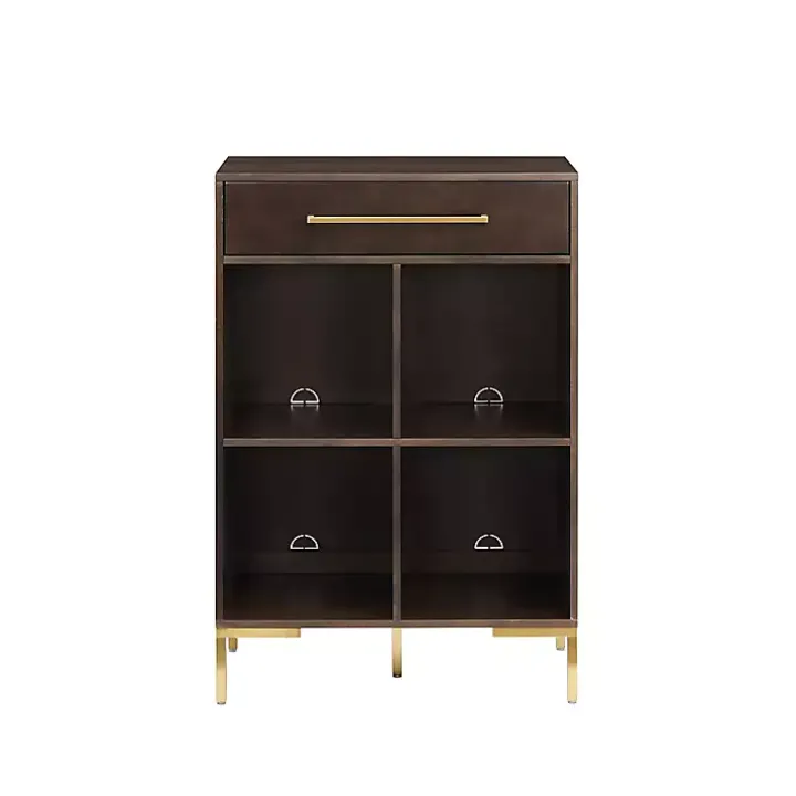 Cadence Gold Record Storage Bookcase