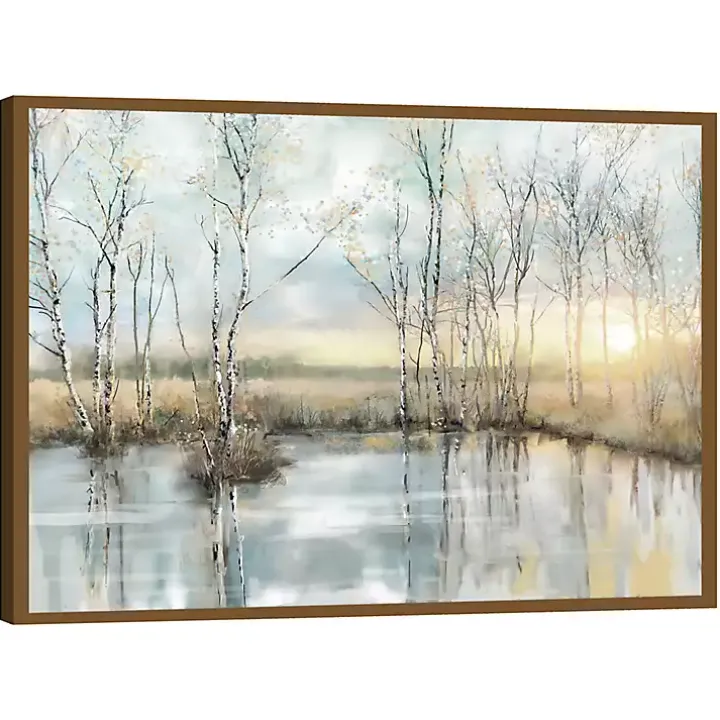 Calm Reflection Framed Canvas Art Print
