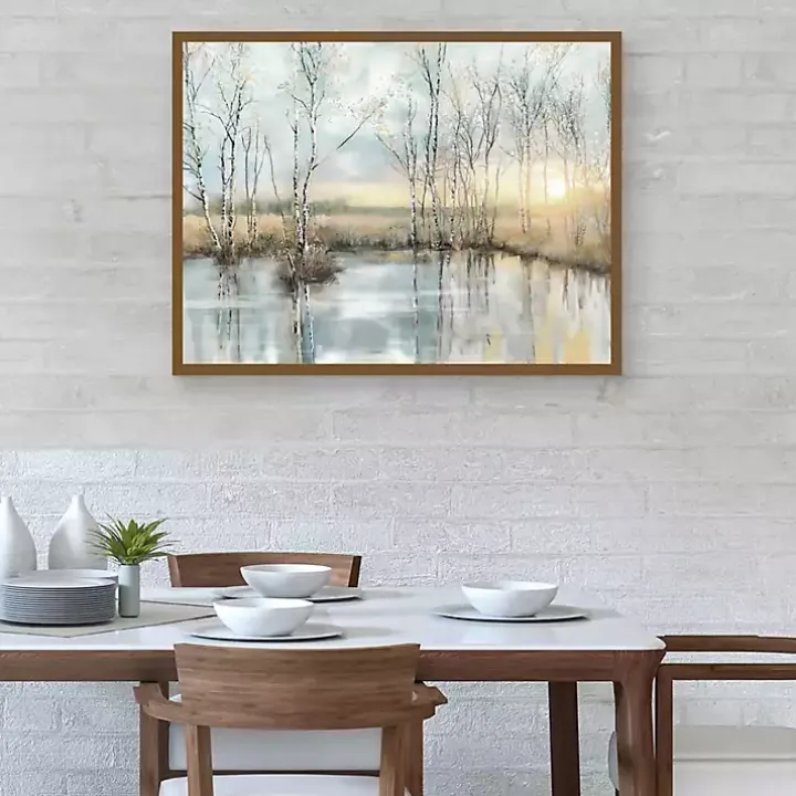 Calm Reflection Framed Canvas Art Print