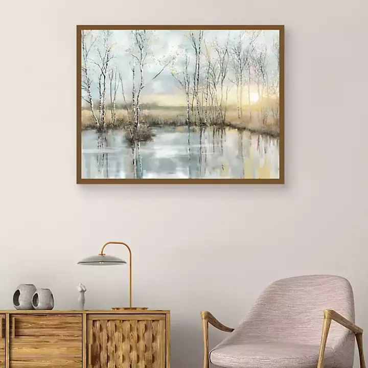 Calm Reflection Framed Canvas Art Print