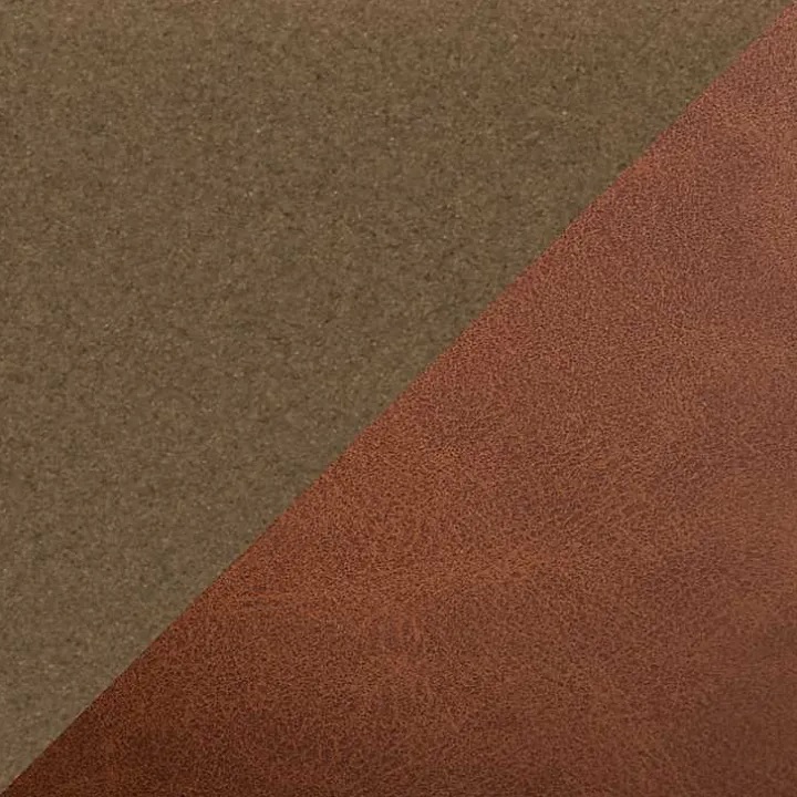 Camel Faux Leather Scooped Accent Chairs, Set of 2