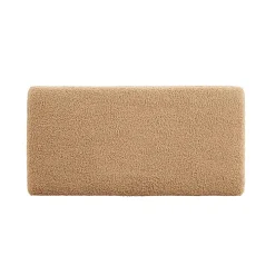 Camel Sherpa & Pine Rectangle Storage Ottoman