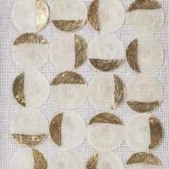 Capiz Shells Emblem Framed Wall Plaques, Set of 2