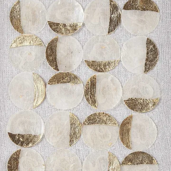 Capiz Shells Emblem Framed Wall Plaques, Set of 2