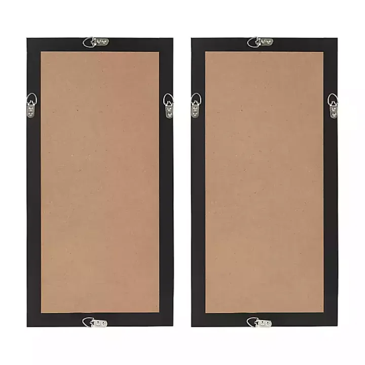 Capiz Shells Emblem Framed Wall Plaques, Set of 2