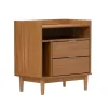 Caramel Pine 2-Drawer Nightstand