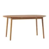 Caramel Wood Oval Dining Table with Leaf