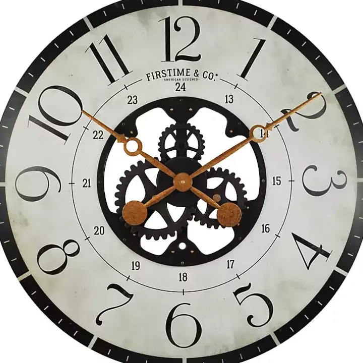 Carlisle Gears Wooden Wall Clock