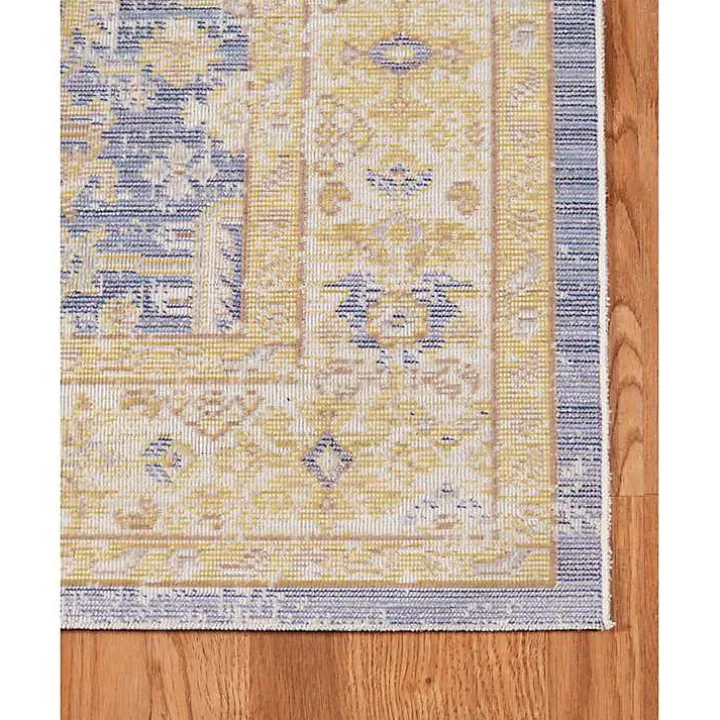 Cerulean Vintage Border Accent Rug
