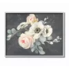 Chalk Flowers Framed Giclee Canvas Art Print