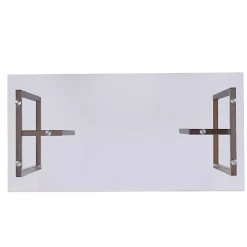 Champagne Iron and Glass Desk