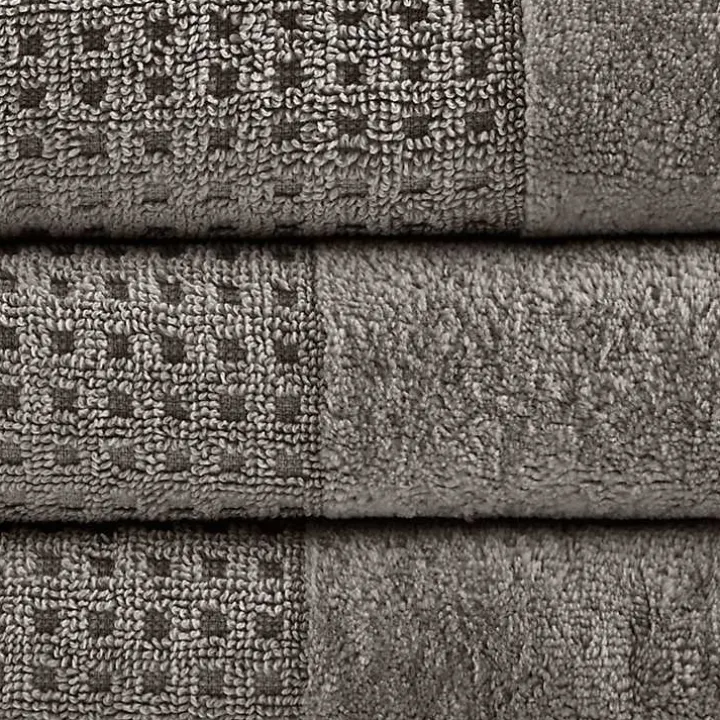 Charcoal 6-pc. Waffle Cotton Bath Towel Set