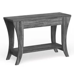 Charcoal Wood 2-Drawer Console Table
