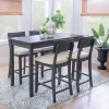Charcoal Wood Upholstered 5-pc. Dining Set
