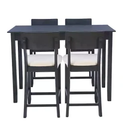 Charcoal Wood Upholstered 5-pc. Dining Set