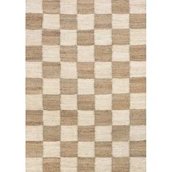 Checkered Jute Area Rug, 8x10