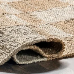 Checkered Jute Area Rug, 8x10