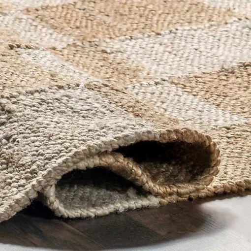 Checkered Jute Area Rug, 8x10