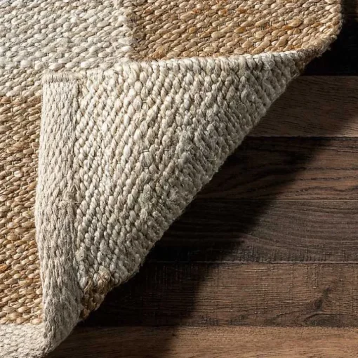 Checkered Jute Area Rug, 8x10
