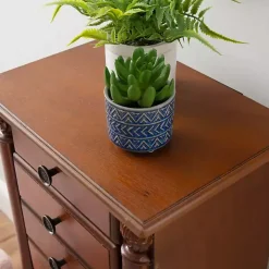 Cherry 5-Drawer Ollie Petite Jewelry Armoire