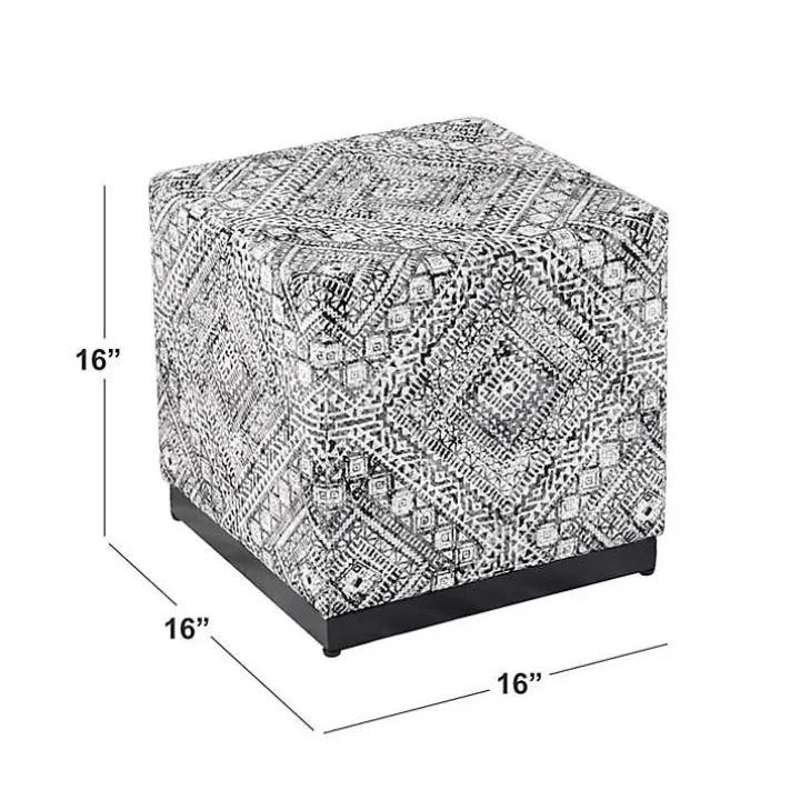 Chinle Velvet Cube Ottoman