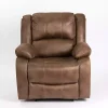 Chocolate Brown Faux Leather Barrett Recliner